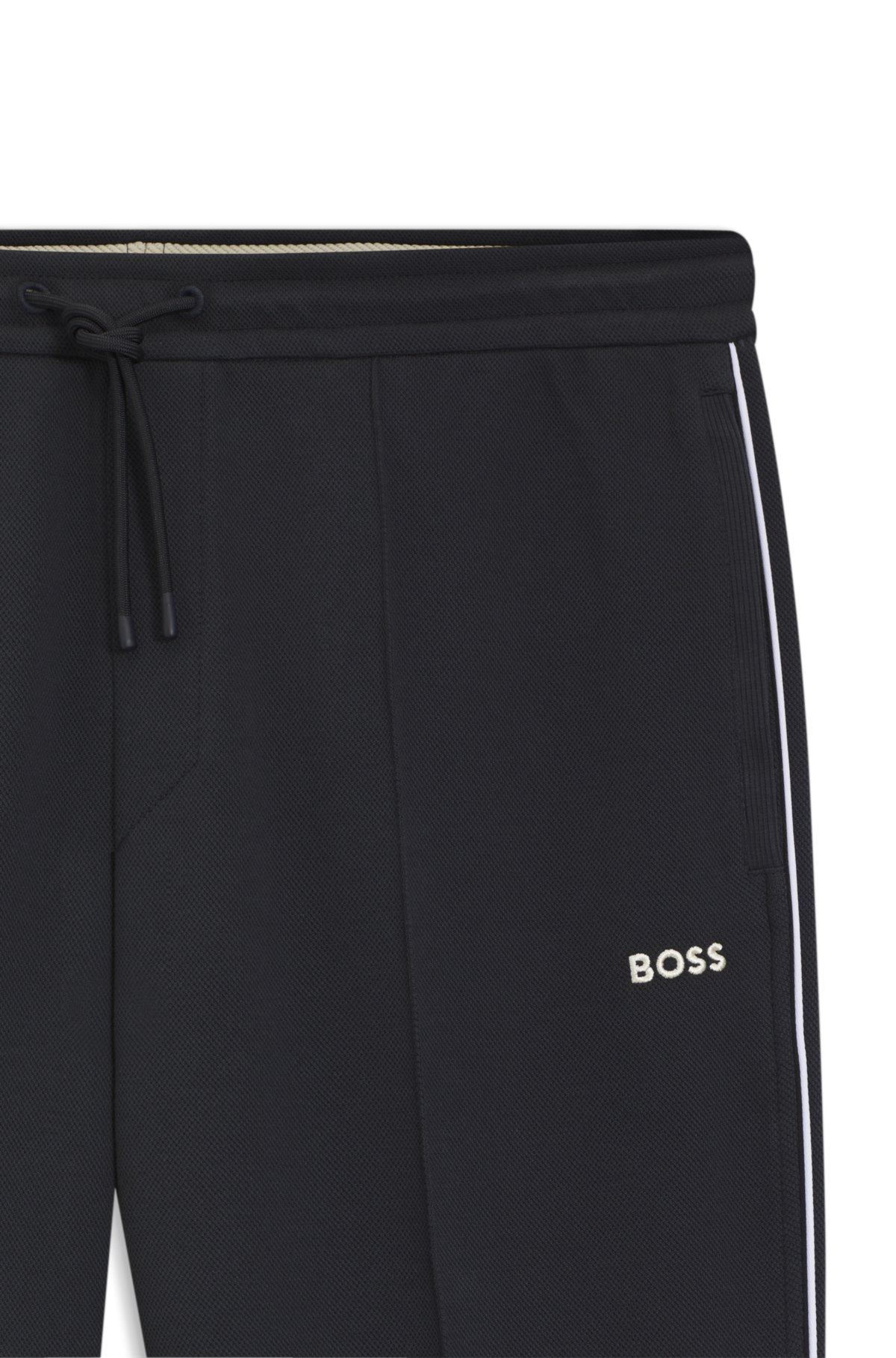 Pantalones de chándal con detalles de costura en mezcla de algodón