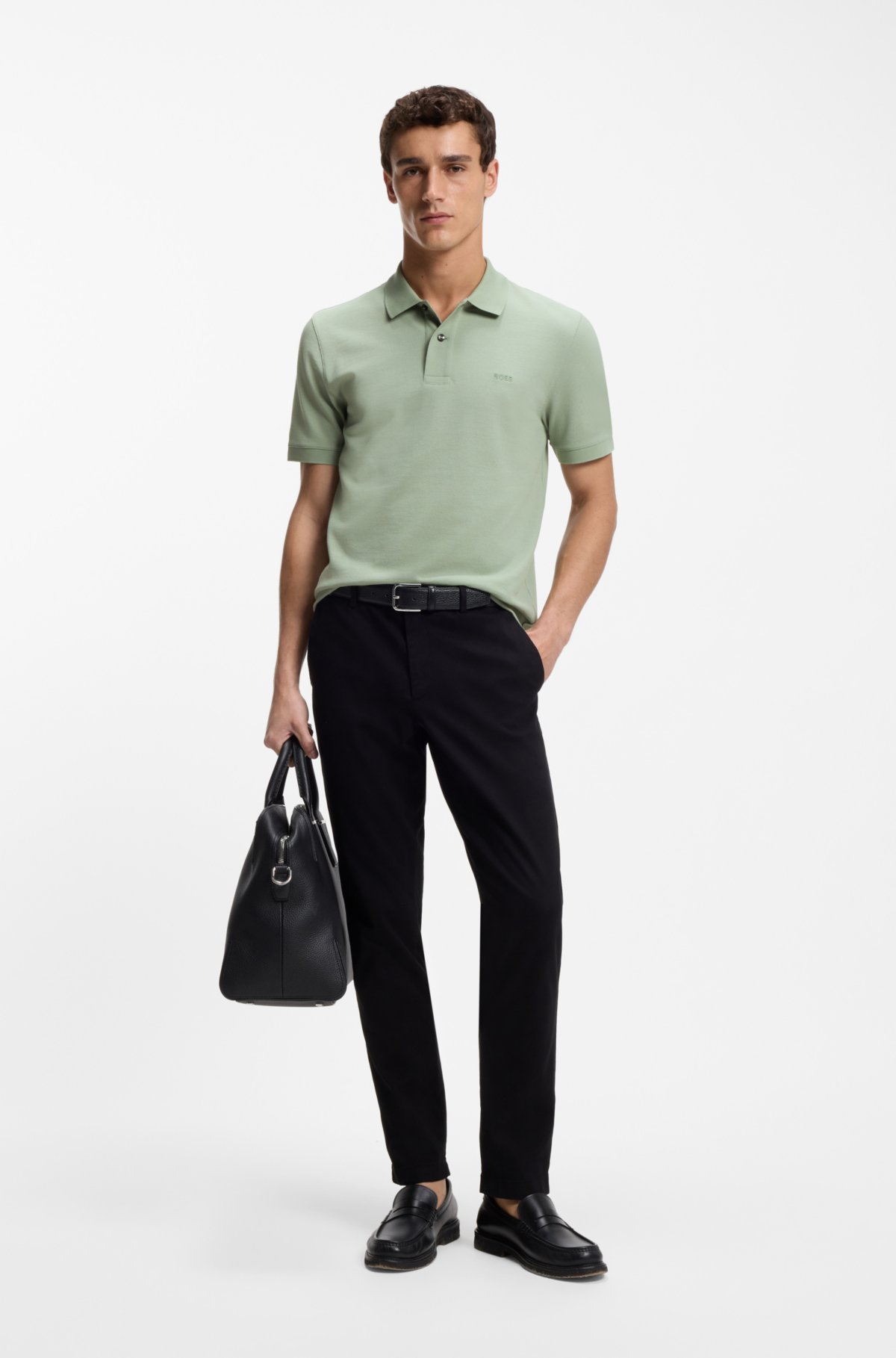 Camiseta polo Pallas de piqué de algodón con logotipo bordado